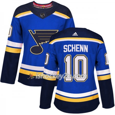 Dame NHL St. Louis Blues Trøje Brayden Schenn 10 Adidas 2017-2018 Blå Authentic
